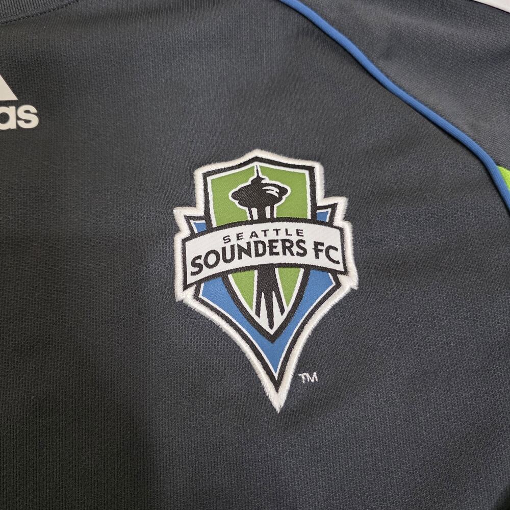 Vintage Adidas 2008 Seattle Sounders FC Men L Warm Up Jersey Long Sleeve Green - Picture 2 of 6